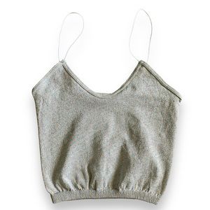 Free People Lurex Metallic Skinny Strap Brami Iridescent Stripes